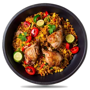 Jerk Chicken Paella Fusion Png 06282024 PNG image