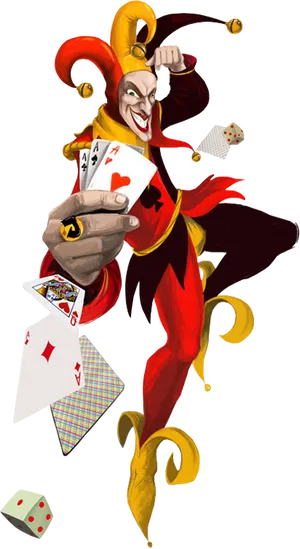 Jester Playing Cards Illustration