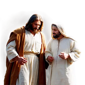Jesus And Nicodemus PNG Eqy43
