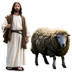 Jesus And The Lost Sheep PNG 05032024 PNG