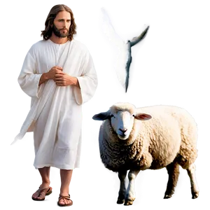 Jesus And The Lost Sheep Png 96 PNG image