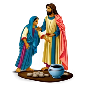 Jesus And The Samaritan Woman Png 67 PNG image