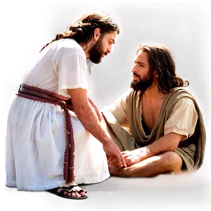 Jesus And The Samaritan Woman PNG Wdf PNG