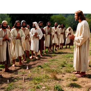 Jesus And The Ten Lepers Png 05032024 PNG image