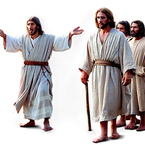 Jesus And The Ten Lepers PNG Hjp6 PNG