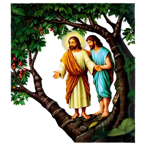 Jesus And Zacchaeus PNG 05032024