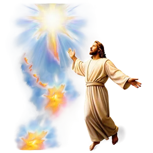 Jesus Christ Ascending To Heaven Png Puj PNG image