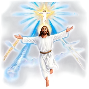 Jesus Christ Ascending To Heaven PNG Shj PNG