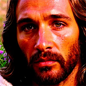 Jesus Face Close-up PNG Esn PNG
