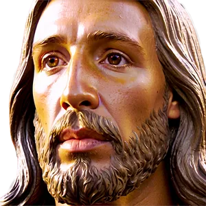 Jesus Face Close-up PNG Scj52