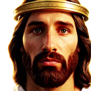 Jesus Face With Halo PNG Kgy27