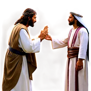 Jesus Healing The Blind PNG Qpm