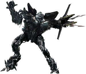 Jet Black Transformer Figure PNG image