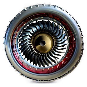 Jet Engine Turbine Display Png 06292024 PNG image