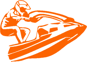 Jet Ski Action Silhouette PNG image