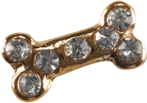 Jeweled Gold Dog Bone