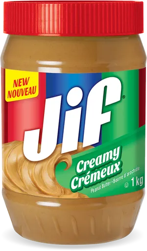 Jif Creamy Peanut Butter1kg PNG