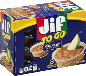 Jif To Go Crunchy Peanut Butter Packaging PNG image