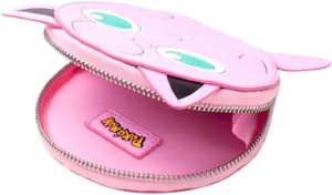 Jigglypuff Themed Pink Cosmetic Case PNG image