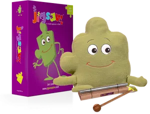 Jigsaw Puzzle Character Puppetand Box PNG
