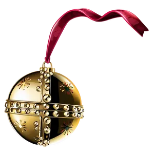 Jingle Bell Gold PNG Vru