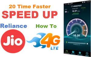 Jio4 G Speed Boost Promotional Graphic PNG image