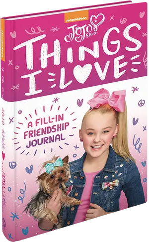 Jo Jo Siwa Things I Love Journal Cover PNG image