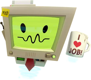 Job Bot Cartoon Character Computer PNG