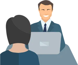 Job Interview Professional Setting PNG image