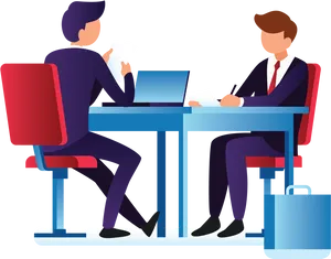 Job Interview Vector Illustration PNG image