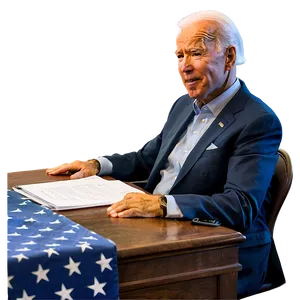 Joe Biden At Desk Png Biy3 PNG image