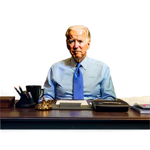 Joe Biden At Desk PNG Mvl61 PNG