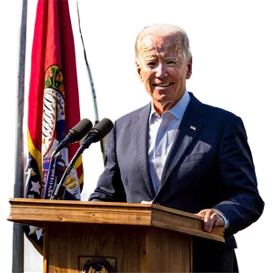 Joe Biden At Podium Png Oif PNG image