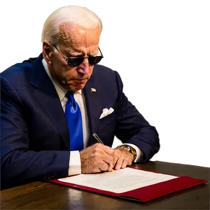 Joe Biden Signing Document PNG 05212024