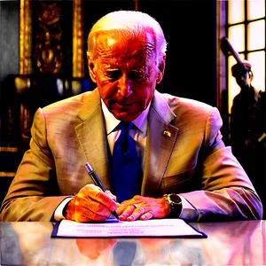 Joe Biden Signing Document PNG 45 PNG