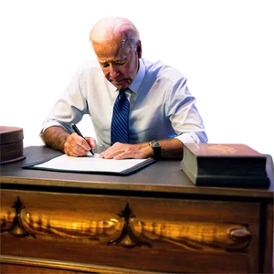 Joe Biden Signing Document Png Abb PNG image