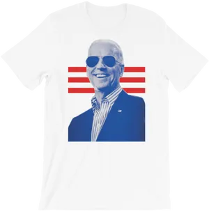 Joe Biden Sunglasses Graphic Tshirt Design PNG image