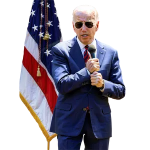 Joe Biden With Microphone PNG Gmj58 PNG