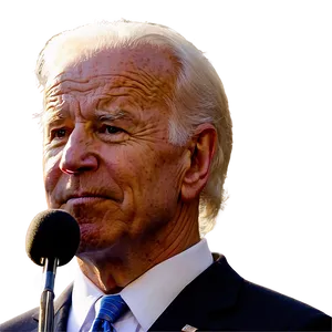 Joe Biden With Microphone Png Qsg PNG image