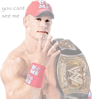 John Cena Championship Belt Pose PNG image