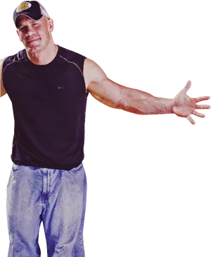 John Cena Friendly Gesture PNG image
