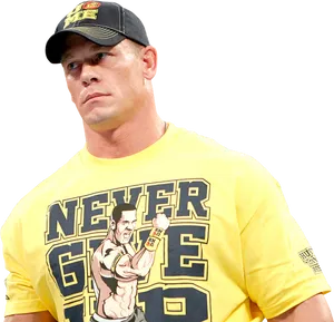 John Cena Never Give Up Attire PNG image