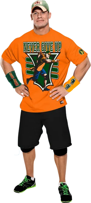 John Cena Never Give Up Outfit PNG image