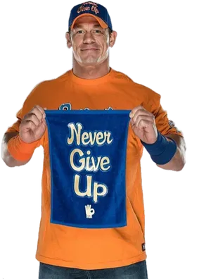 John Cena Never Give Up Towel PNG image