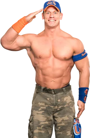 John Cena Salute Pose PNG image