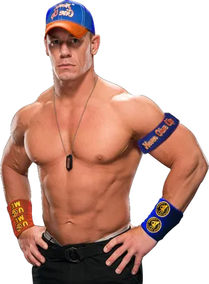 John Cena Wrestling Pose PNG image