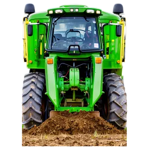 John Dee`re Tractor Plowing Field Png Lkd53 PNG image