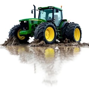 John Deere Tractor In Mud Action PNG 06262024