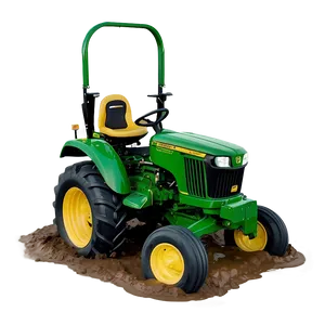 John Deere Tractor In Mud Action PNG 06262024