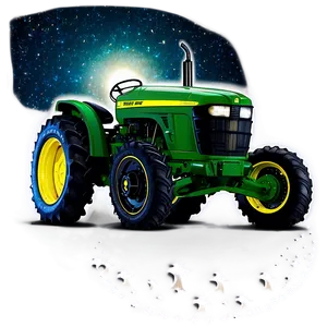 John Deere Tractor Under The Stars PNG Mae